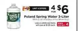 ShopRite Poland Spring Water 3-Liter offer