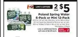 ShopRite Poland Spring Water 6-Pack or Mini 12-Pack offer