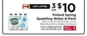 ShopRite Poland Spring Sparkling Water 8-Pack offer