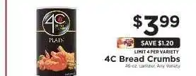 ShopRite 4C Bread Crumbs offer