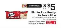 ShopRite Minute Rice Ready to Serve Rice offer