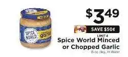 ShopRite Spice World minced or chopped garlic offer