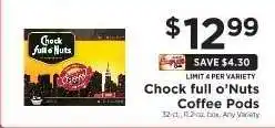 ShopRite Chock full o'Nuts Coffee Pods offer