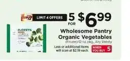 ShopRite Wholesome Pantry Organic Vegetables offer
