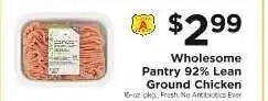 ShopRite Wholesome Pantry 92% Lean Ground Chicken offer