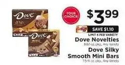 ShopRite Dove Novelties / Dove Silky Smooth Mini Bars offer