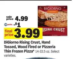 Meijer DiGiorno Rising Crust, Hand Tossed, Wood Fired or Pizzeria Thin Frozen Pizza offer