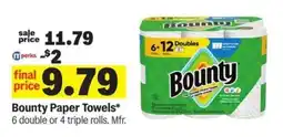 Meijer Bounty Paper Towels offer
