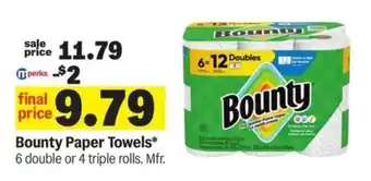 Meijer Bounty Paper Towels offer