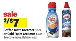Meijer Coffee Mate Creamer or Cold Foam Creamer offer