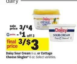 Meijer Daisy Sour Cream or Cottage Cheese Singles offer