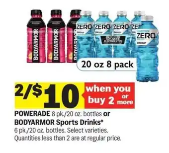 Meijer POWERADE or BODYARMOR Sports Drinks offer