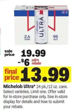 Meijer Michelob Ultra offer