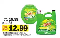 Meijer Gain Liquid Detergent offer