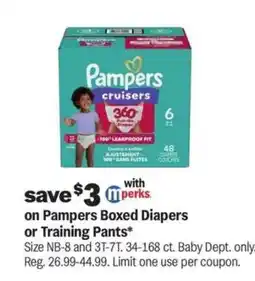 Meijer Pampers Boxed Diapers or Training Pants offer