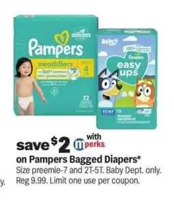 Meijer Pampers Bagged Diapers offer