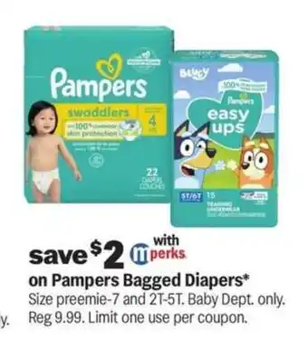 Meijer Pampers Bagged Diapers offer