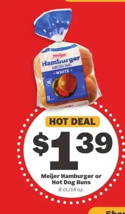 Meijer Meijer Hamburger or Hot Dog Buns offer