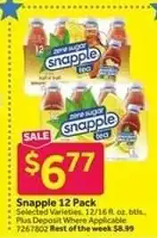Stop&Shop Snapple 12 Pack offer