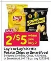Stop&Shop Lay's or Lay’s Kettle Potato Chips or Smartfood offer