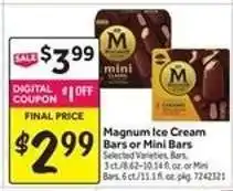 Stop&Shop Magnum Ice Cream Bars or Mini Bars offer