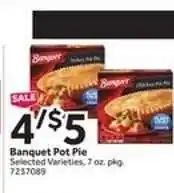 Stop&Shop Banquet Pot Pie offer