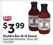 Stop&Shop Stubb's Bar-B-Q Sauce offer