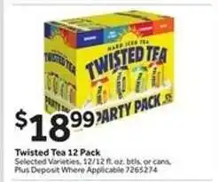 Stop&Shop Twisted Tea 12 Pack offer