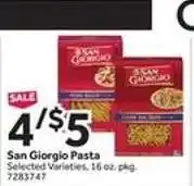 Stop&Shop San Giorgio Pasta offer