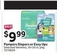 Stop&Shop Pampers Diapers or Easy Ups offer