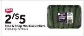 Stop&Shop Stop & Shop Mini Cucumbers offer