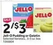 Stop&Shop Jell-O Pudding or Gelatin offer