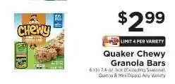 ShopRite Quaker Chewy Granola Bars offer