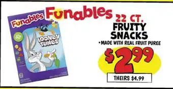 Ollie's Funables FRUIT SNACKS offer