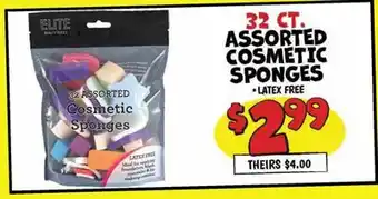 Ollie's ASSORTED COSMETIC SPONGES offer