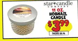 Ollie's star candle COMPANY HOBNAIL CANDLE offer