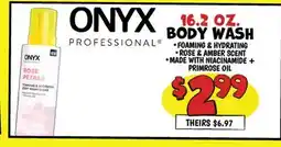 Ollie's ONYX BODY WASH offer