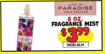 Ollie's LOST IN PARADISE SOFIA VERGARA FRAGRANCE MIST offer