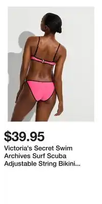 Victoria's Secret Victoria's Secret Swim Archives Surf Scuba Adjustable String Bikini Bottom offer