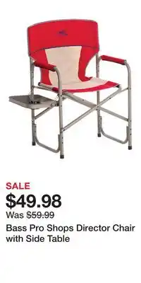 Cabela's Bass Pro Shops Director Chair with Side Table offer