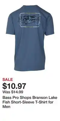 Cabela's Bass Pro Shops Branson Lake Fish Short-Sleeve T-Shirt for Men offer