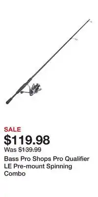 Cabela's Bass Pro Shops Pro Qualifier LE Pre-mount Spinning Combo offer