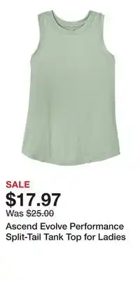 Cabela's Ascend Evolve Performance Split-Tail Tank Top for Ladies offer