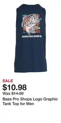 Cabela's Bass Pro Shops Logo Graphic Tank Top for Men offer