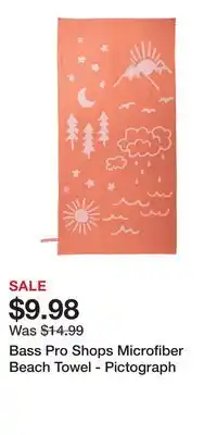 Cabela's Bass Pro Shops Microfiber Beach Towel - Pictograph offer