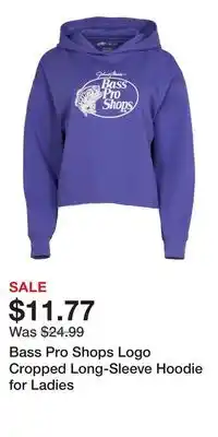 Cabela's Bass Pro Shops Logo Cropped Long-Sleeve Hoodie for Ladies offer