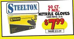 Ollie's STEELTON NITRILE GLOVES offer
