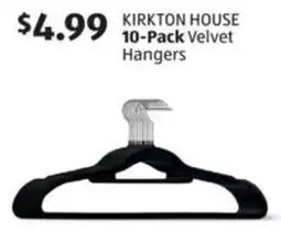 Aldi Kirkton house velvet hangers offer