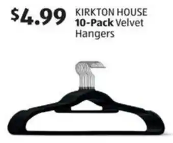Aldi Kirkton house velvet hangers offer