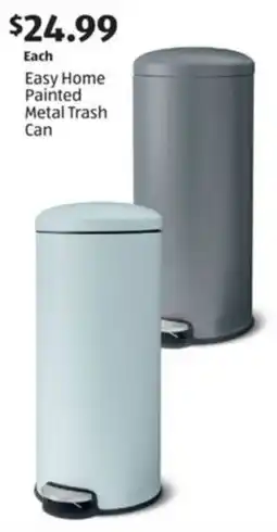 Aldi Easy home painted metal trash can offer